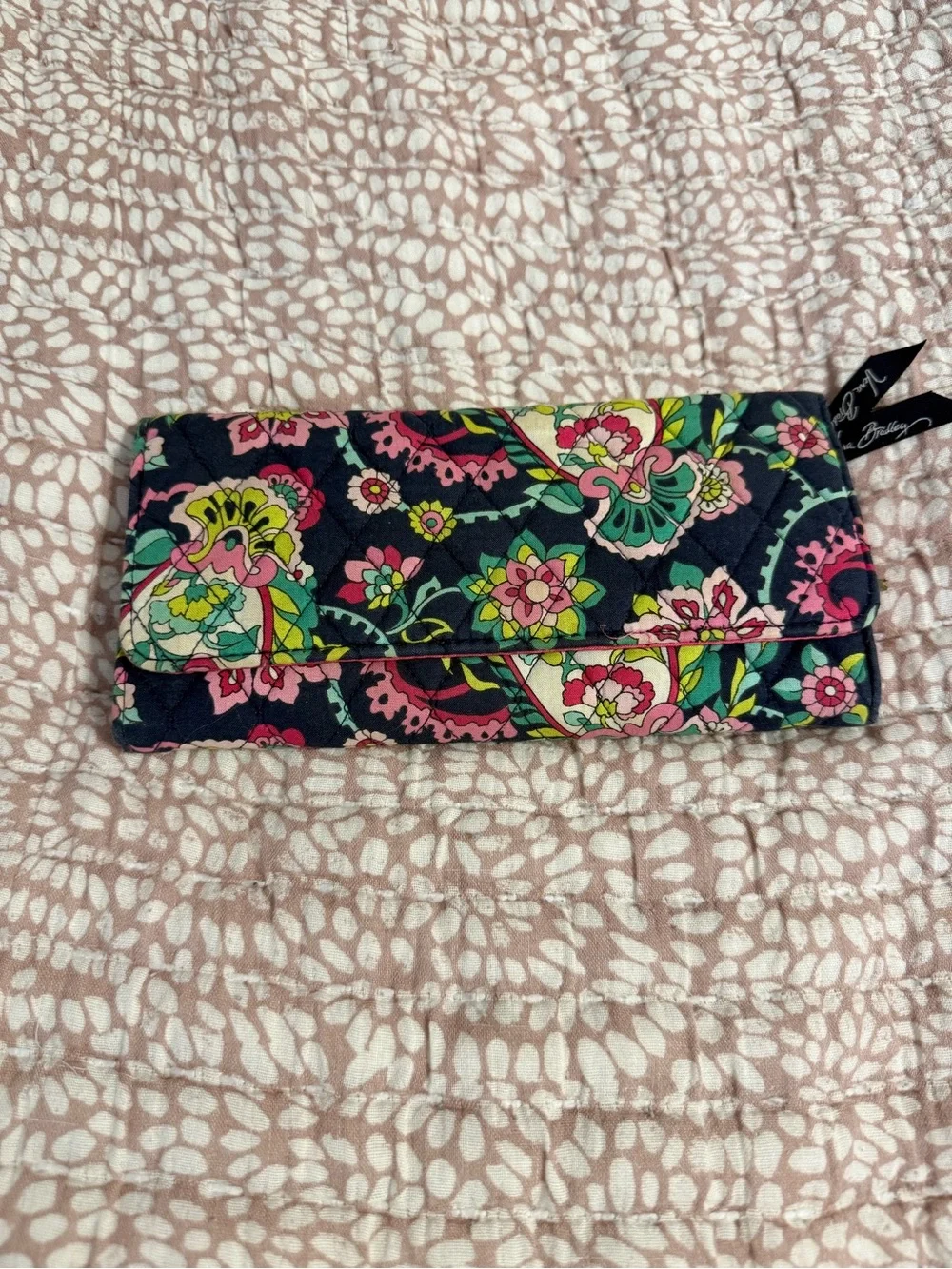 Vera Bradley Quilted Trifold Wallet in the retired 